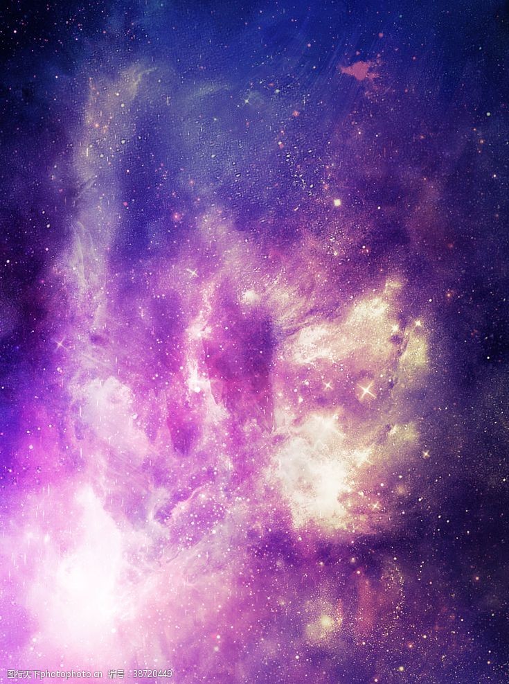 紫色展板宇宙星河