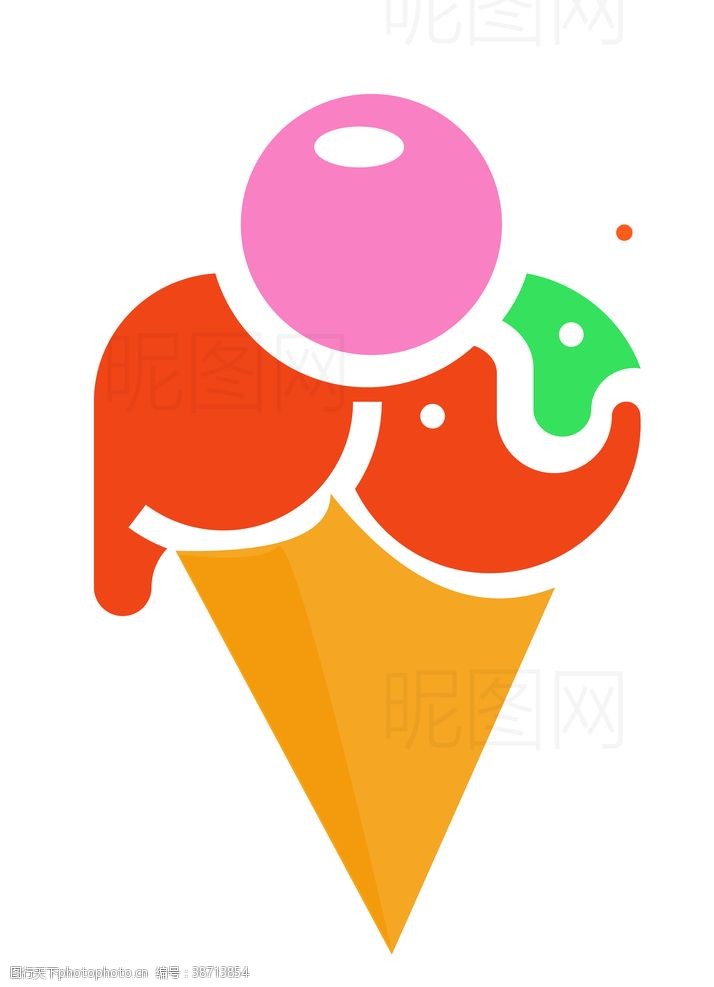 孔明灯图标冰淇淋