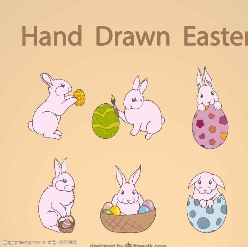 可爱插画兔子