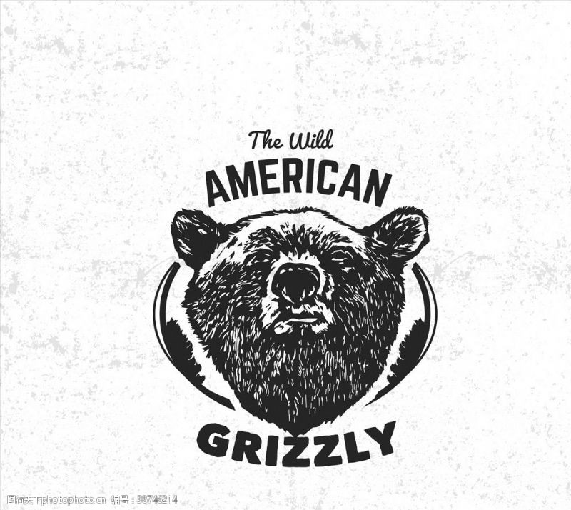 邮票设计美国灰熊徽章图片