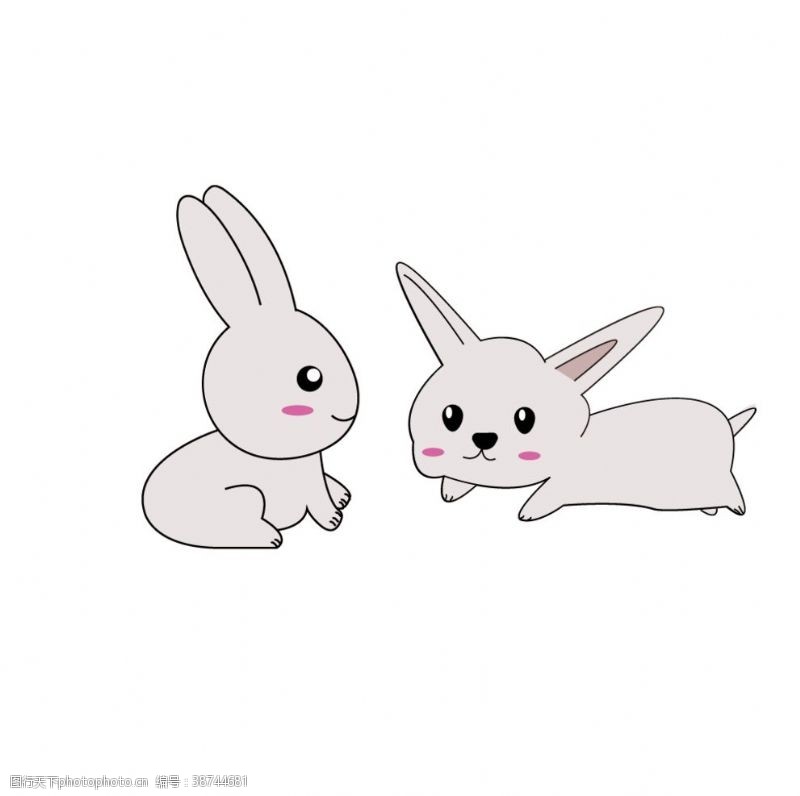 可爱插画兔子
