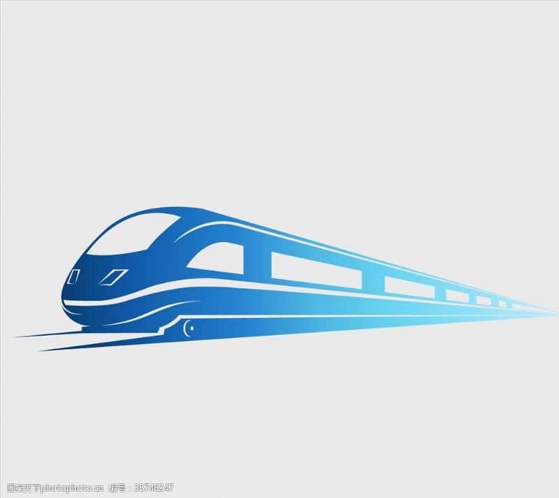 扁平化设计高速列车
