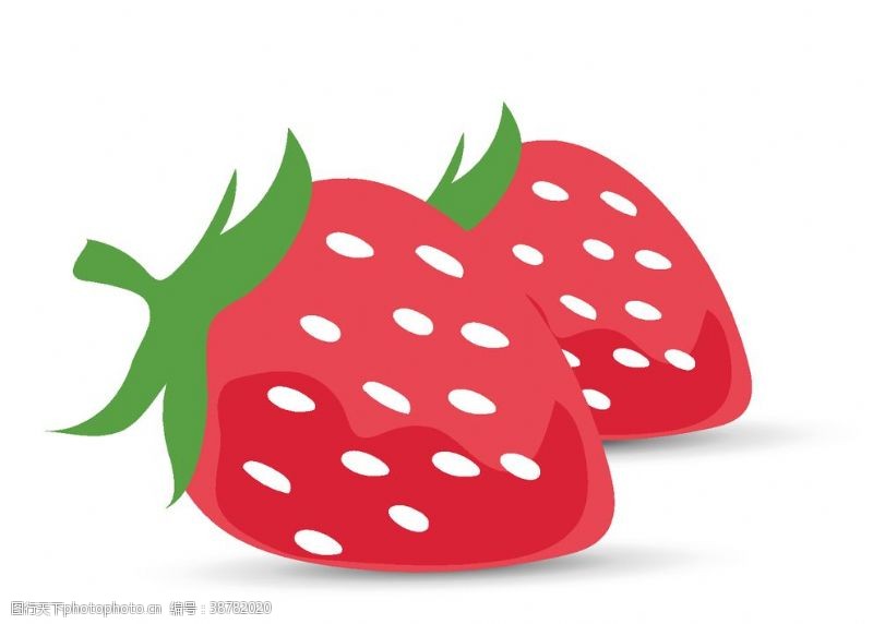 草莓包装手绘草莓