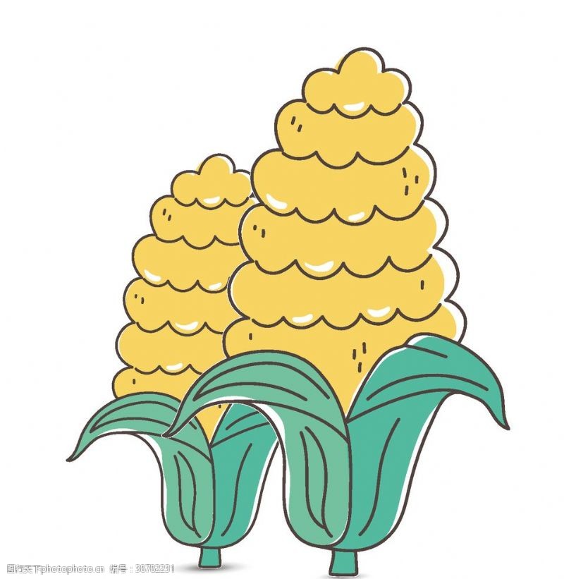 苞谷手绘玉米