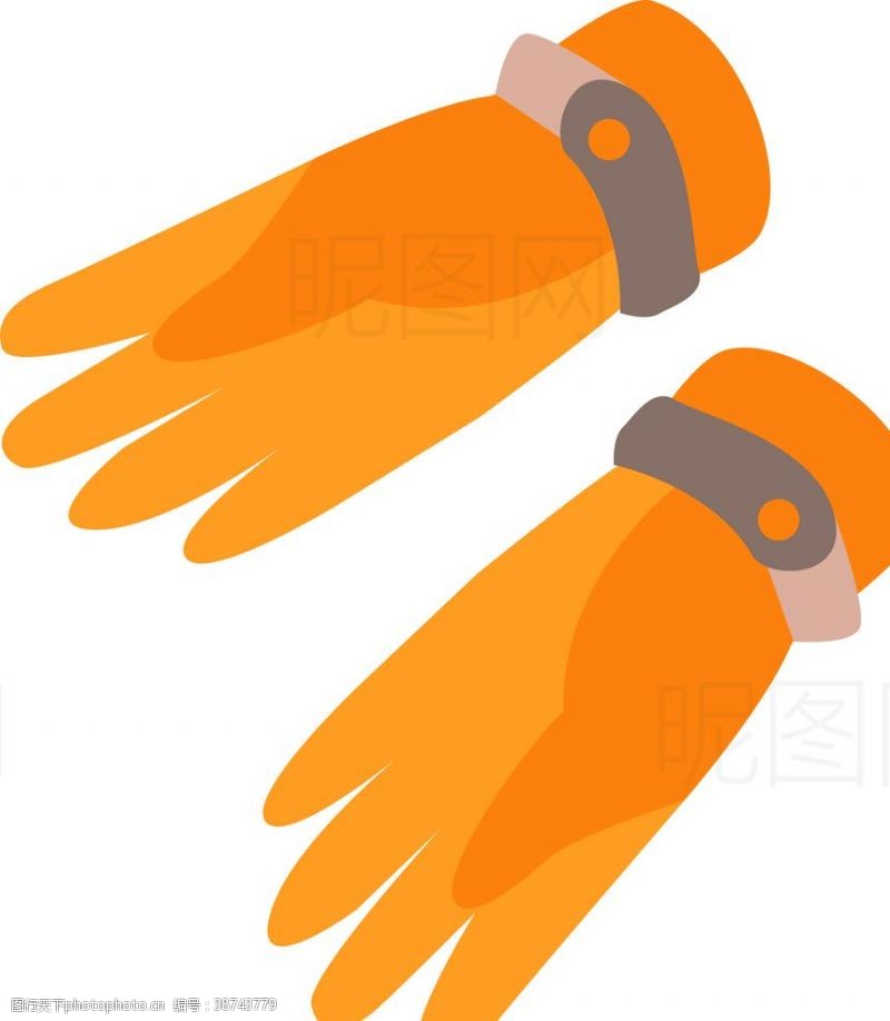 羽毛图标手套