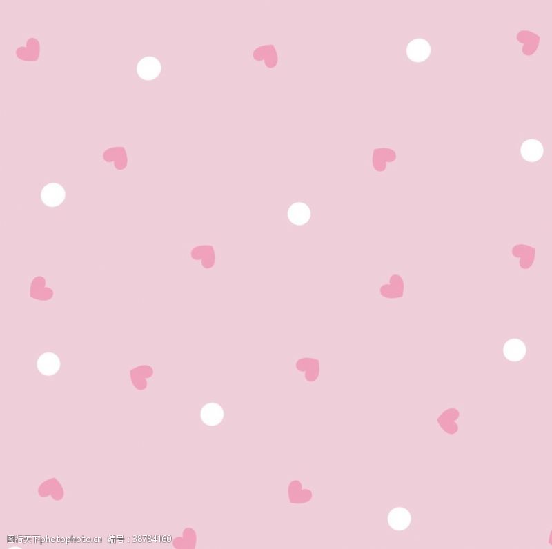七夕相亲会粉色爱心白色小点粉红壁纸