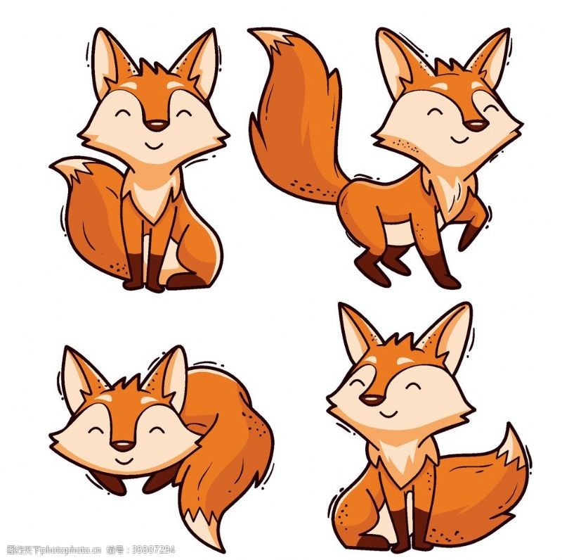 种子包装设计可爱小狐狸图片