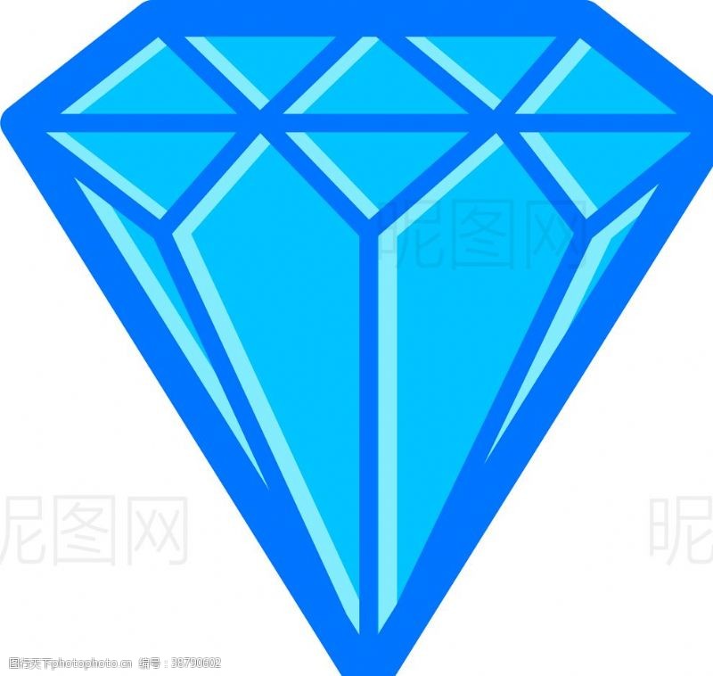珠宝创意蓝色钻石