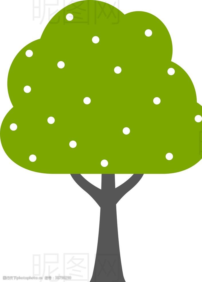 矢量园林绿化绿树