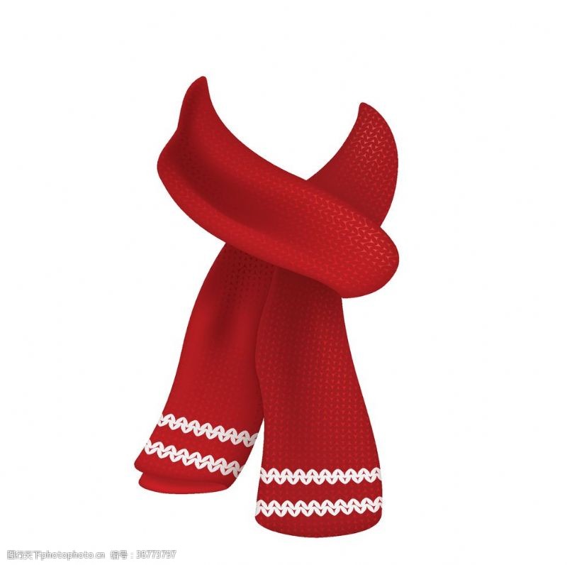 秋天温暖红色围巾