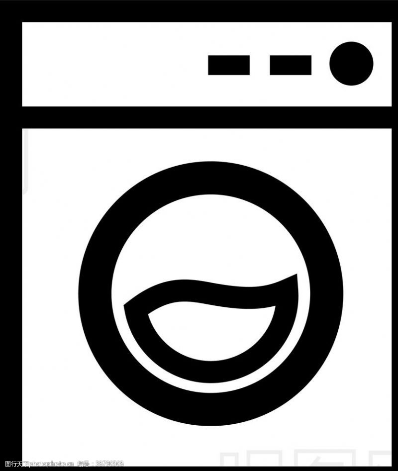 黑色西装洗衣机图片