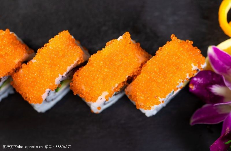 海鲜种类鱼子寿司