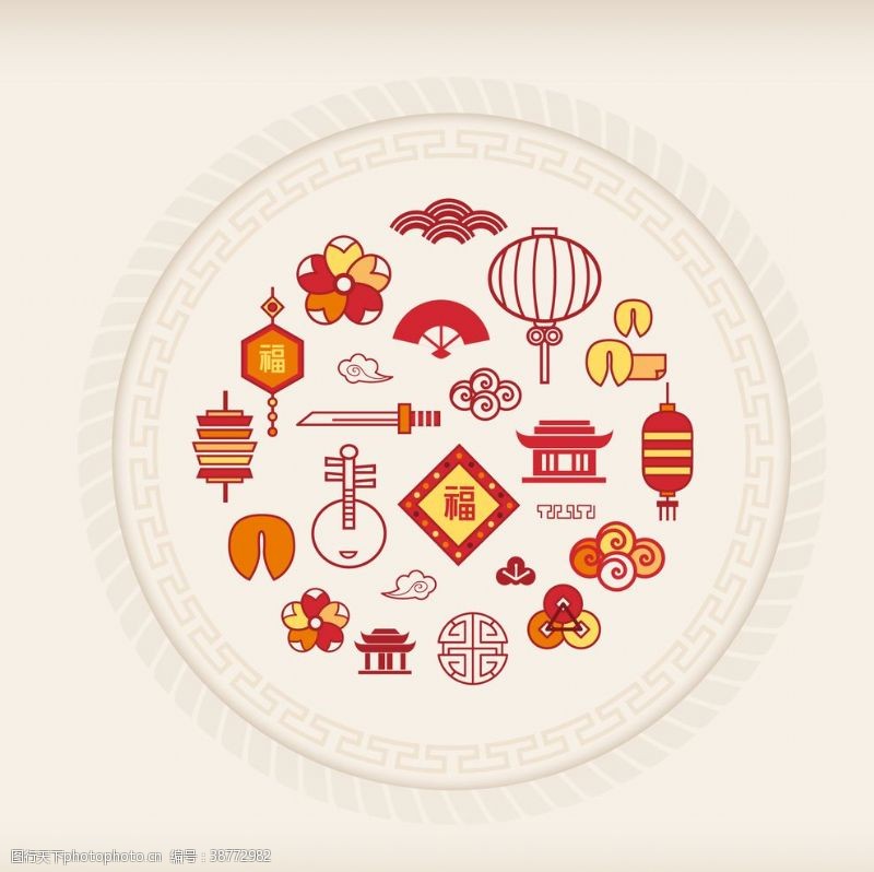 中国年中秋文化元素