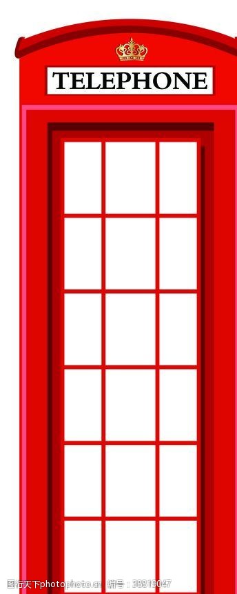 红色电话亭电话亭