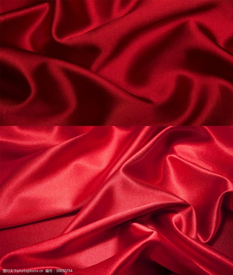 红色幕布素材高清布料面料背景