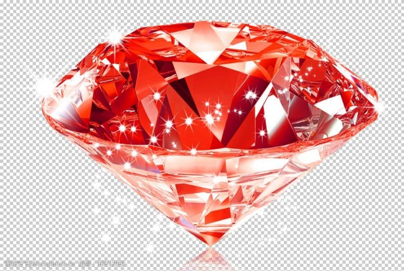 心率图红宝石红钻石水晶钻石免抠图