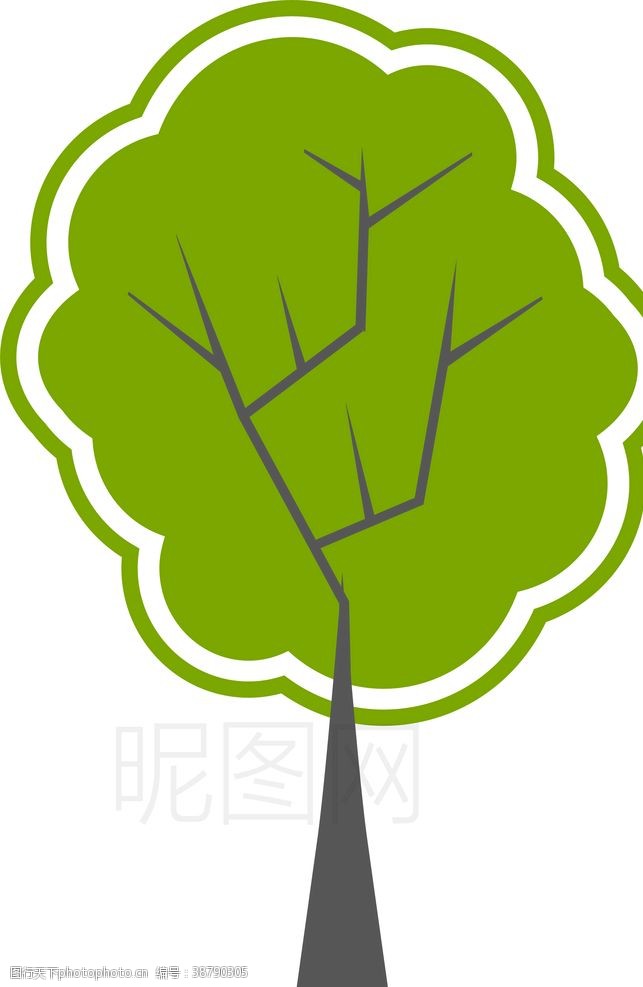 矢量园林绿化绿树