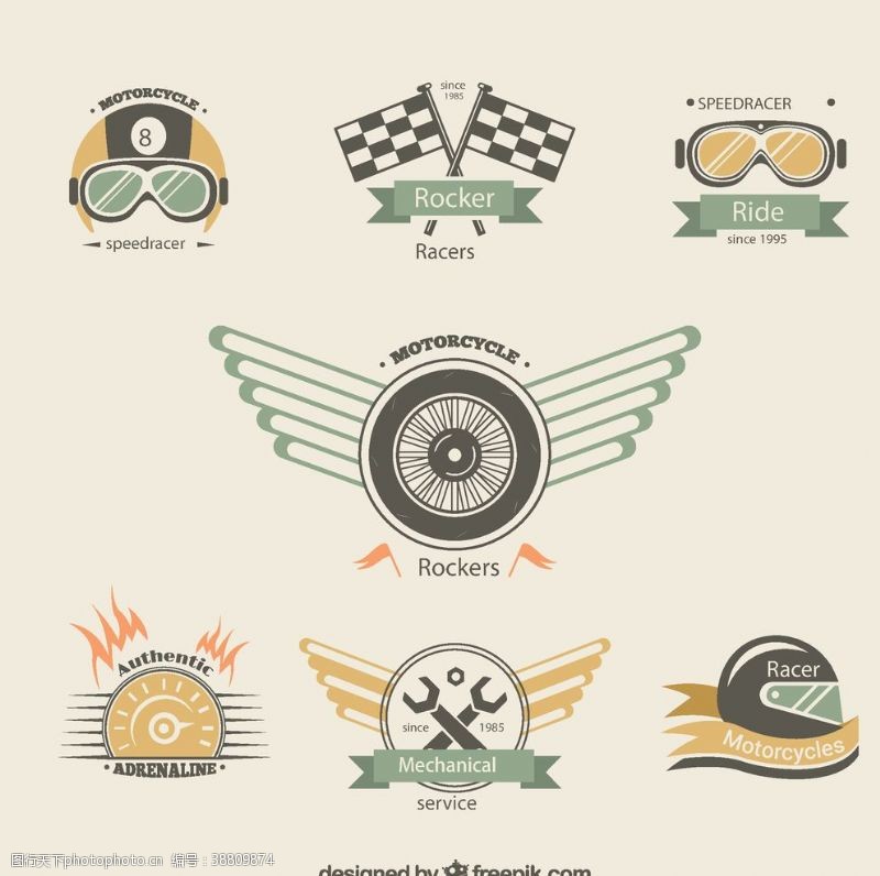汽车运输摩托车徽章