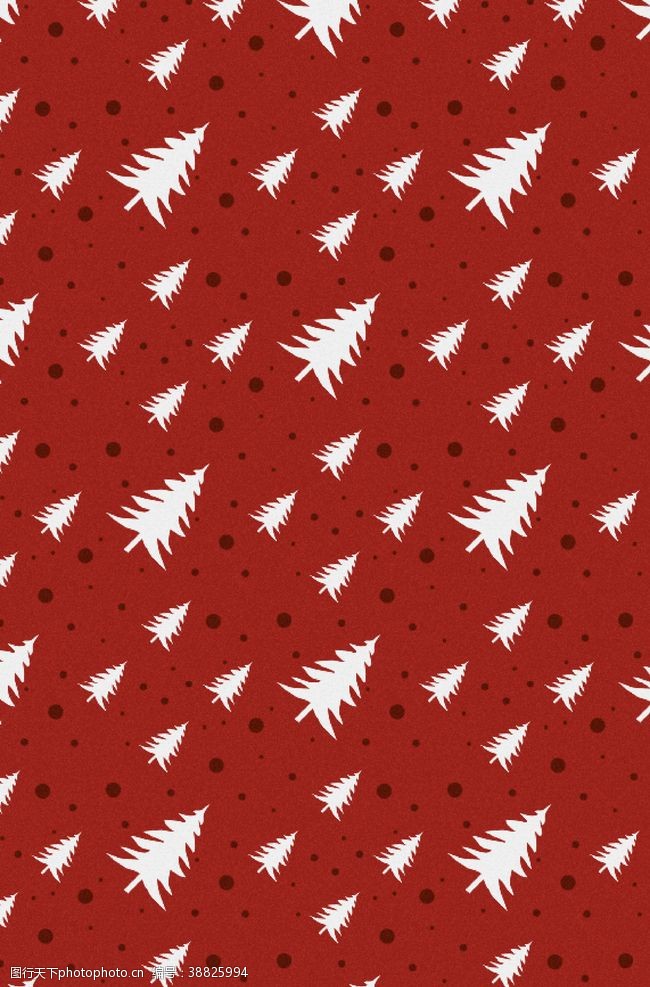 配置圣诞树元素红色背景图片