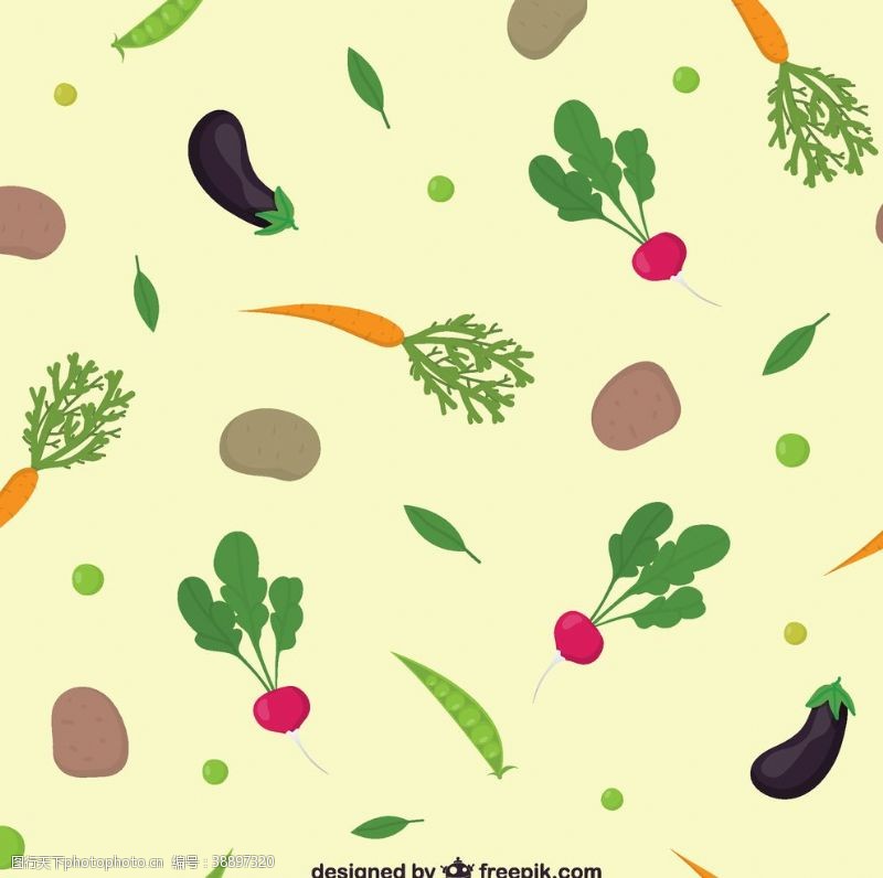 豌豆蔬菜图案