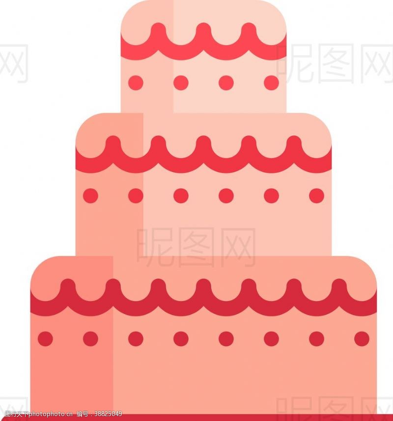 草莓果冻图标设计蛋糕