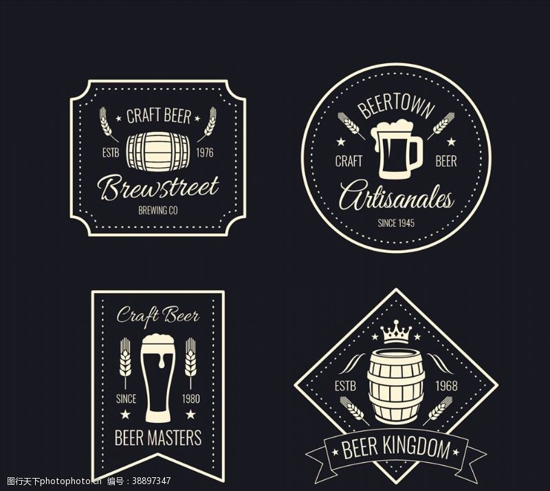 会徽复古啤酒徽章