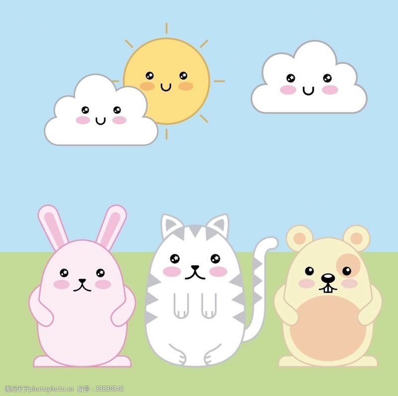 卡通小动物卡通兔子