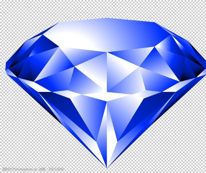 心率图蓝宝石蓝钻石水晶钻石免抠图