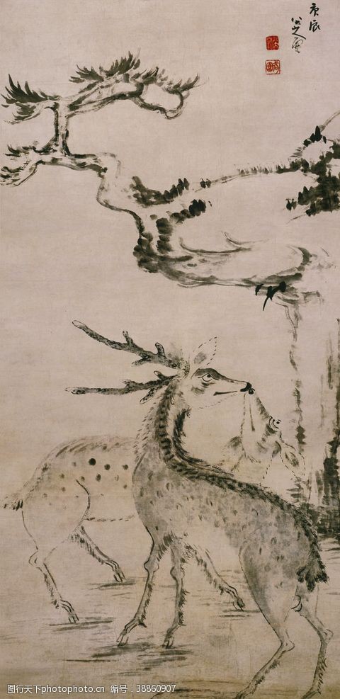 水墨山水中国风传统水墨画