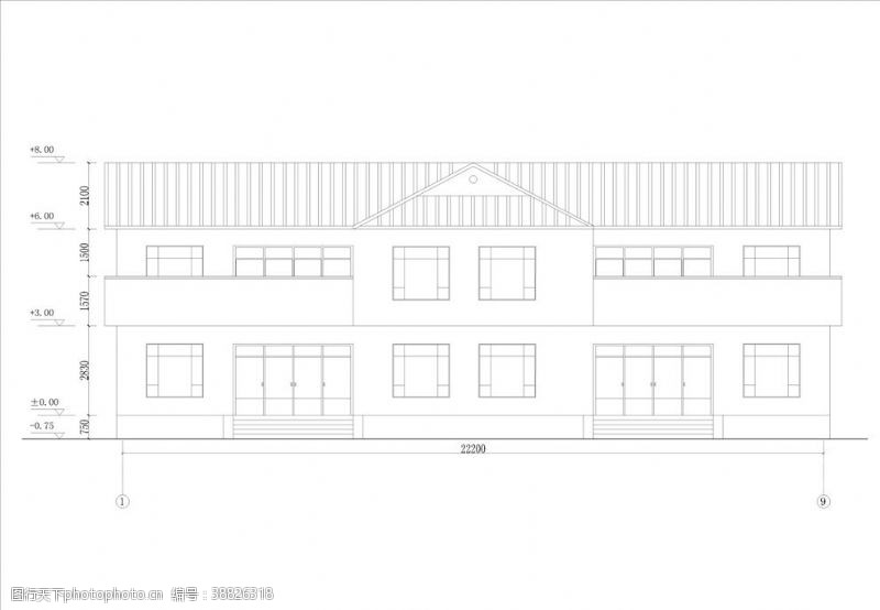 dwgcad建筑立面图图片