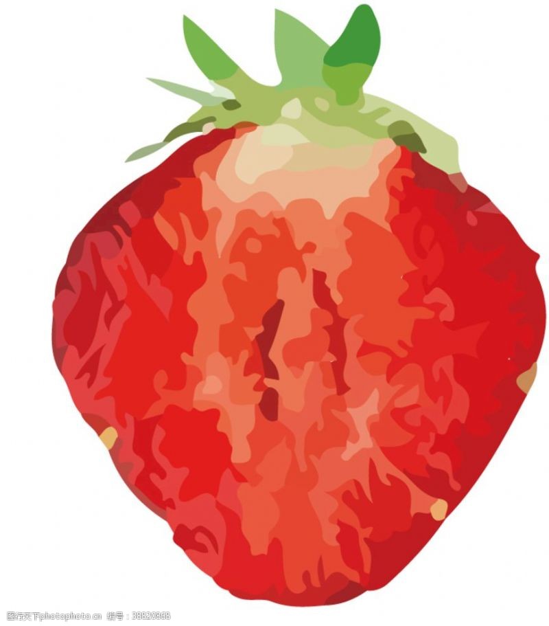 蔬菜底纹草莓水果蔬菜切片局部展示矢量图