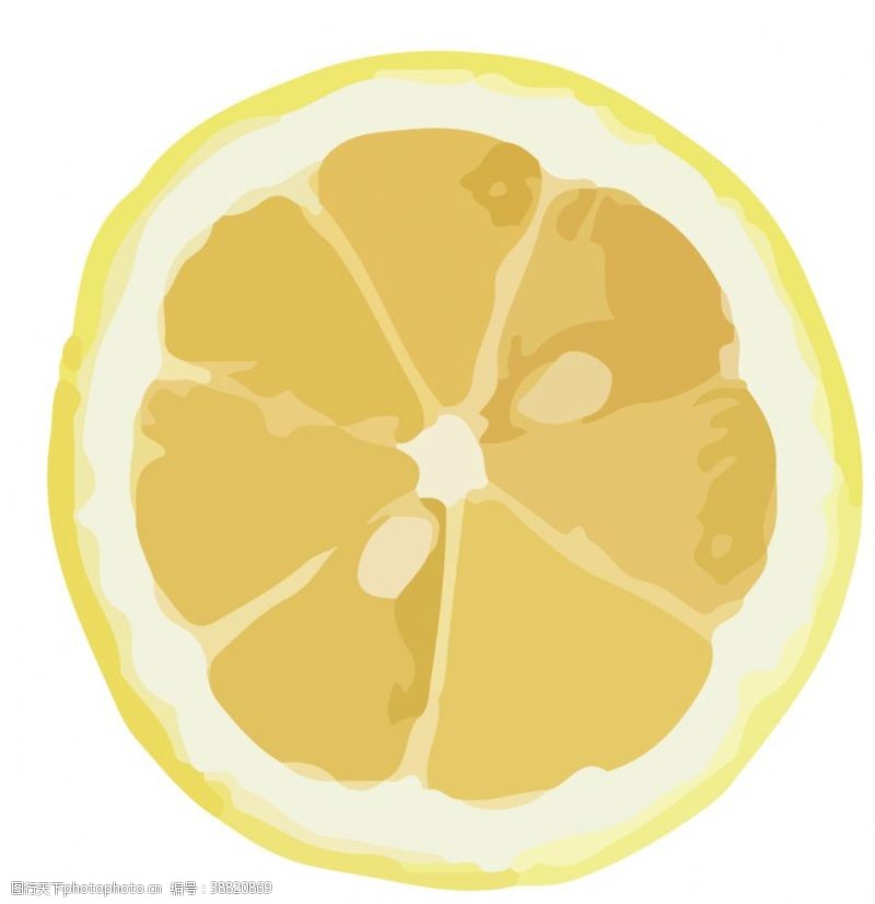 蔬菜底纹柠檬水果蔬菜切片局部展示矢量图