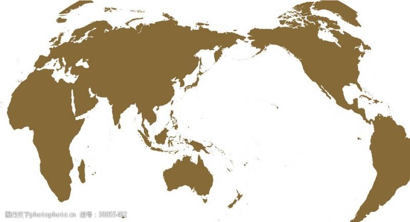 方形标签矢量世界地图