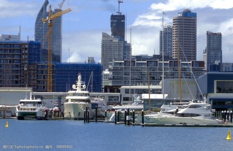新西兰海滨风光奥克兰城市海滨风景