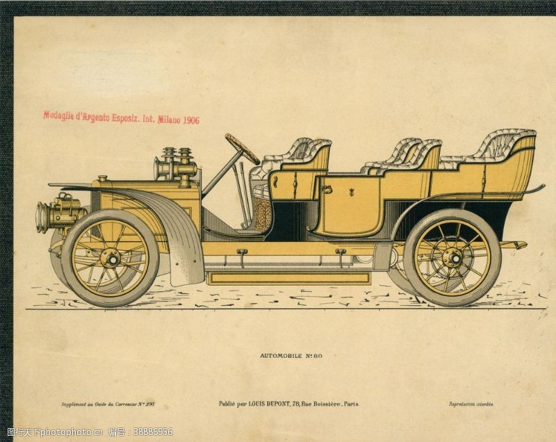 老爷车美式复古汽车装饰画