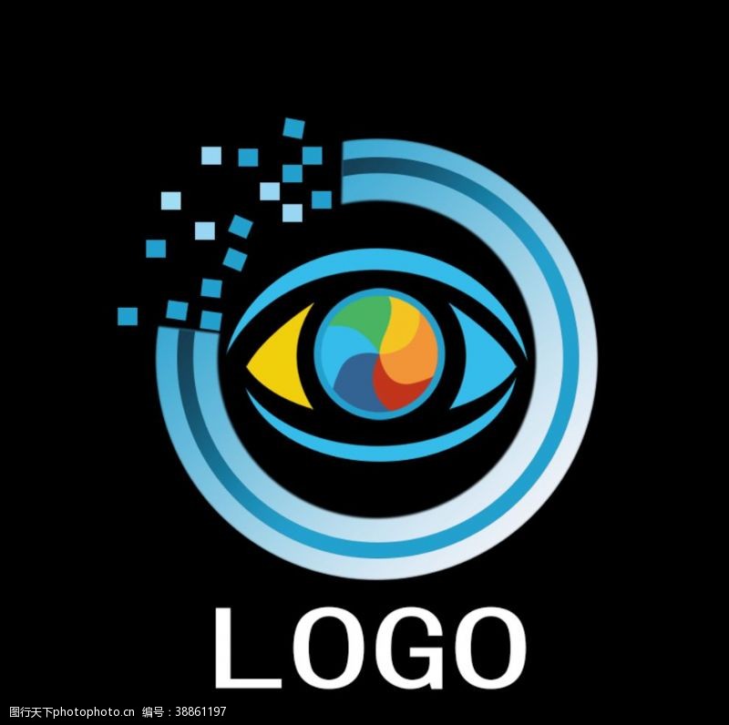 眼睛标志创意设计科技感logo