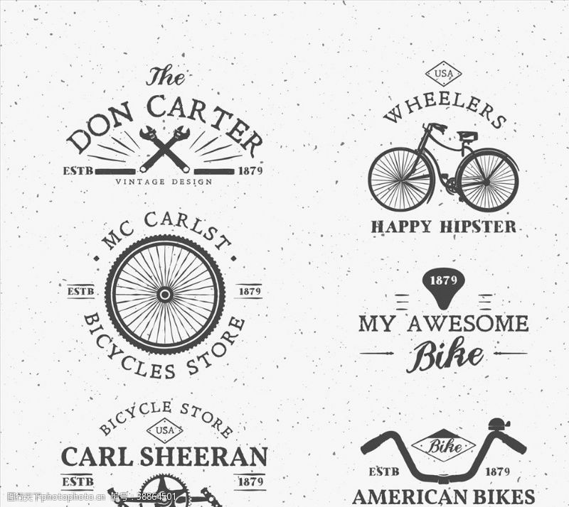 企业图标自行车标志图片