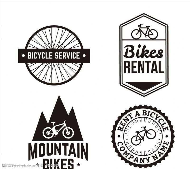 经典标志自行车徽章