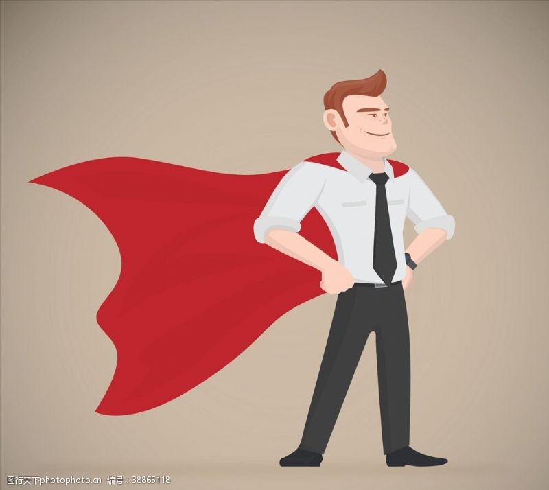 企业图标超级英雄企业家