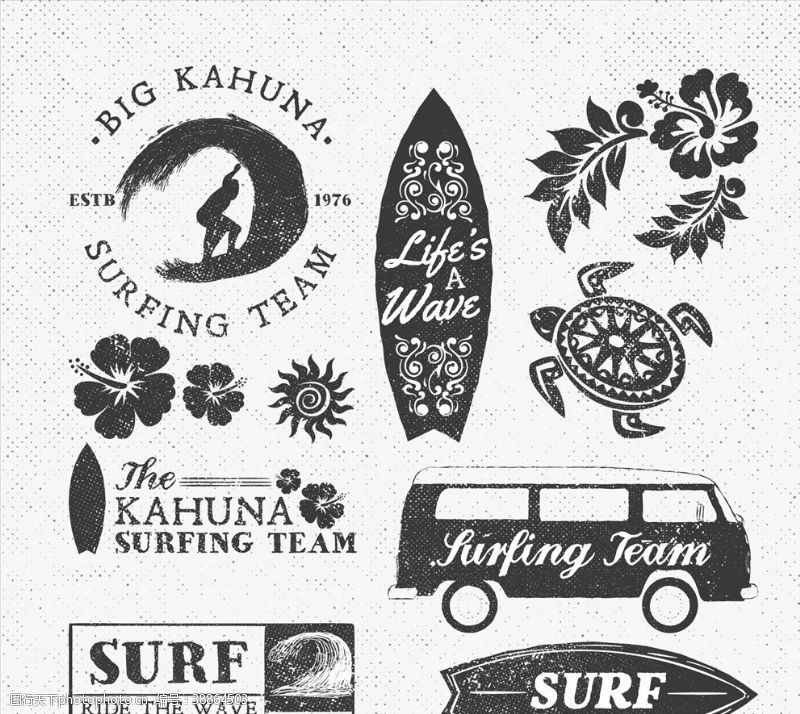 冲浪队徽图片