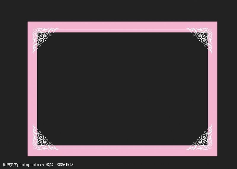 欧式花纹底纹粉色相框