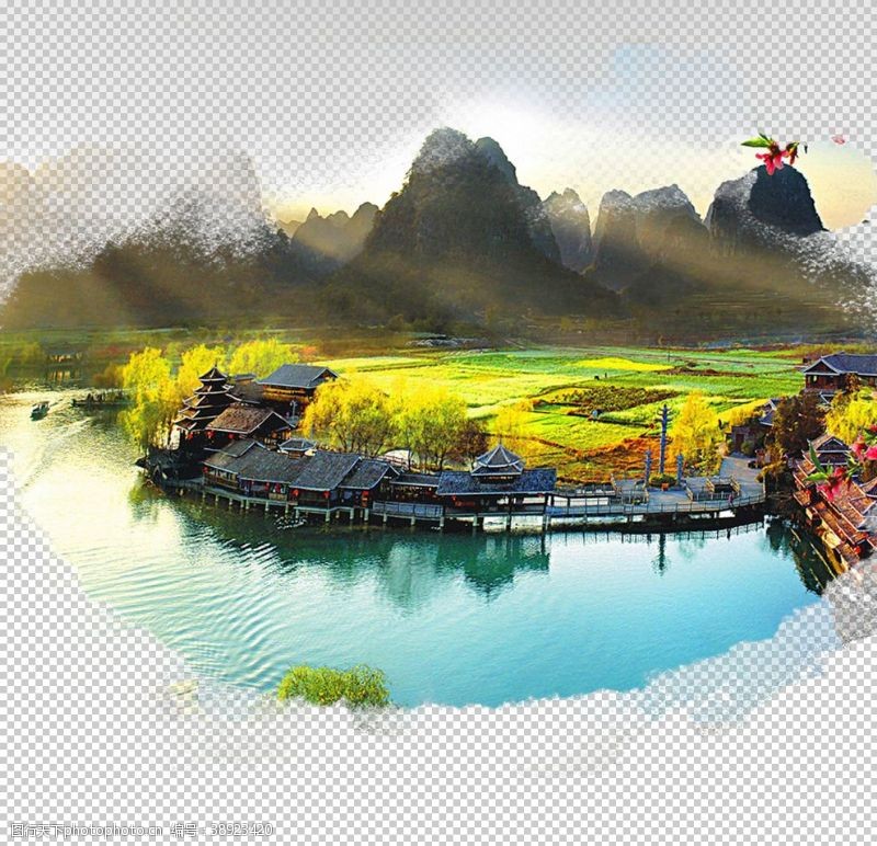 dm单页桂林山水图片
