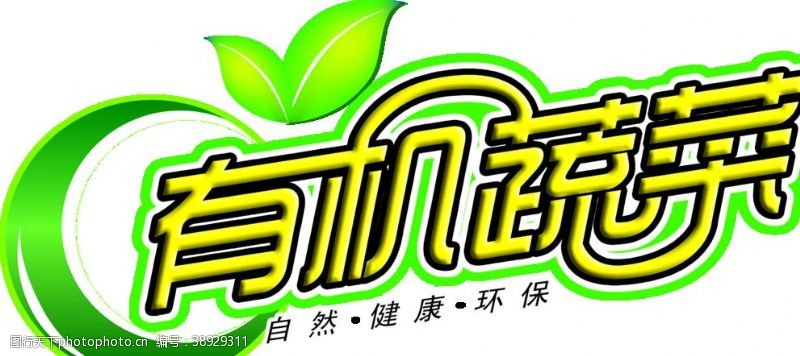 胶片插画有机蔬菜logo图片