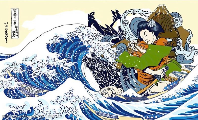 人寿海报浮世绘日本图片