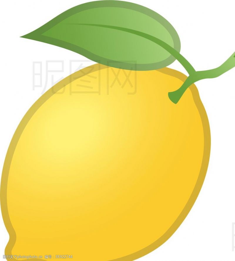矢量香菇柠檬图片