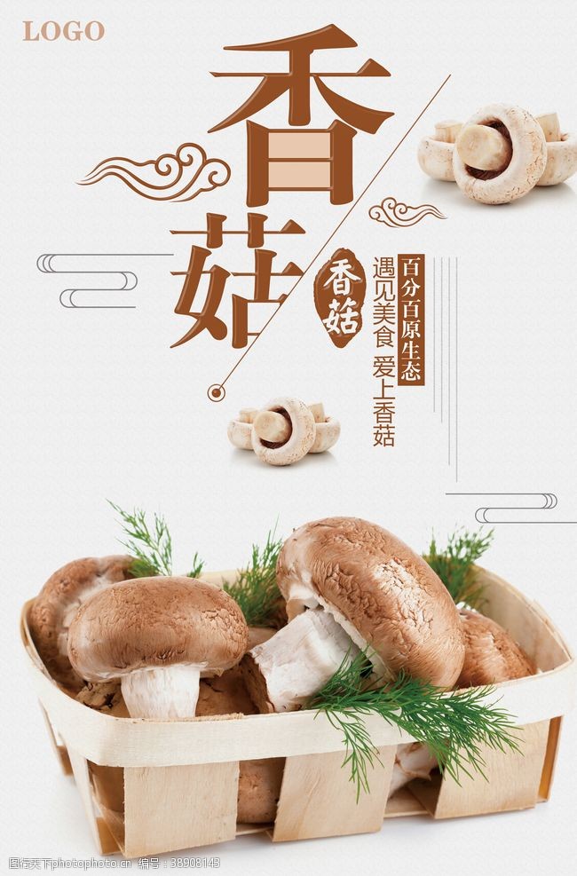 蘑菇特产香菇海报