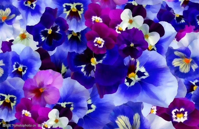 紫色花纹鲜花背景图片