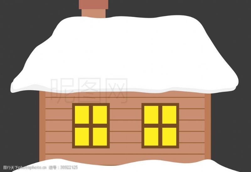 圣诞小屋雪屋图片