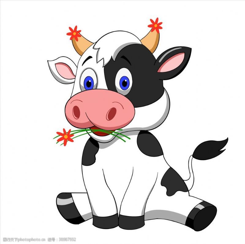 牛奶图标2021卡通牛年素材卡通奶牛图片