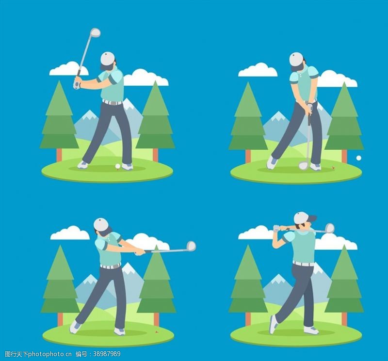 高尔夫尔夫男子动作图片